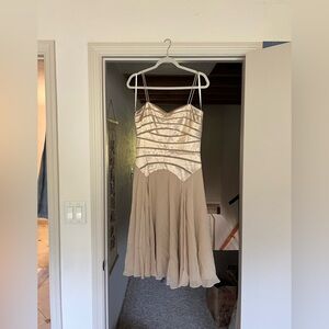 Chetta B Strapless Cream Dress